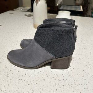 TOMS suede ankle heeled boot